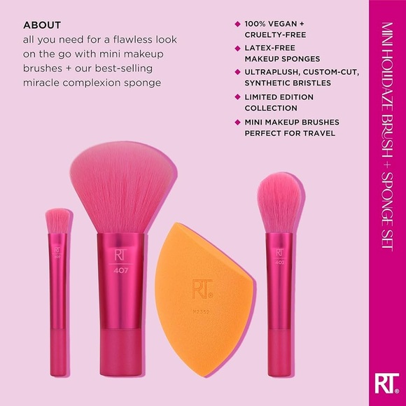 🩷Real Techniques Limited Edition Mini Set New - Picture 4 of 6